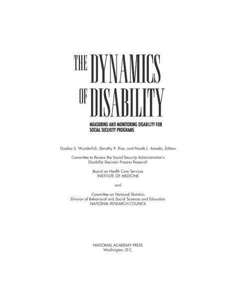 the dynamics of disability the dynamics of disability Doc