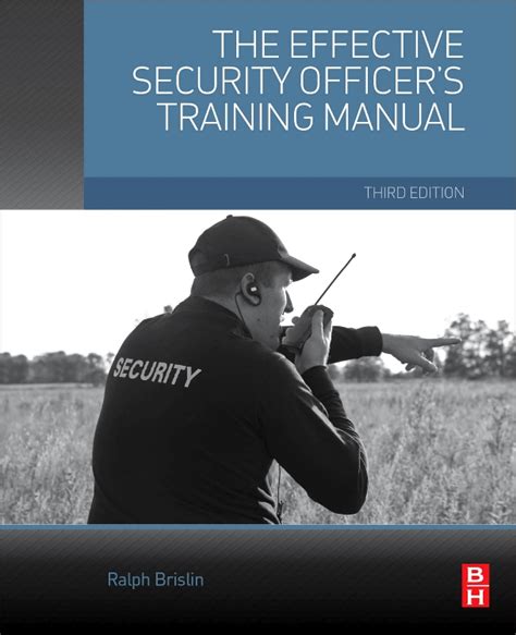 the effective security officers training manual third edition PDF