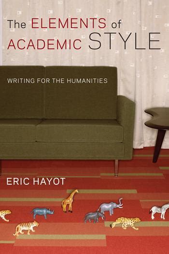 the elements of academic style writing for the humanities PDF