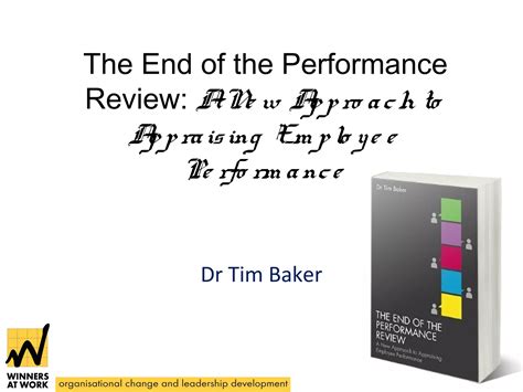 the end of the performance review a new approach to appraising employee performance Doc