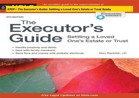 the executors guide settling a loved ones estate or trust Reader