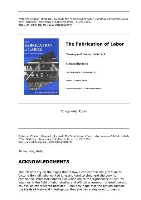 the fabrication of labor Ebook Epub