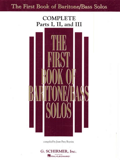 the first book of baritone or bass solos Reader