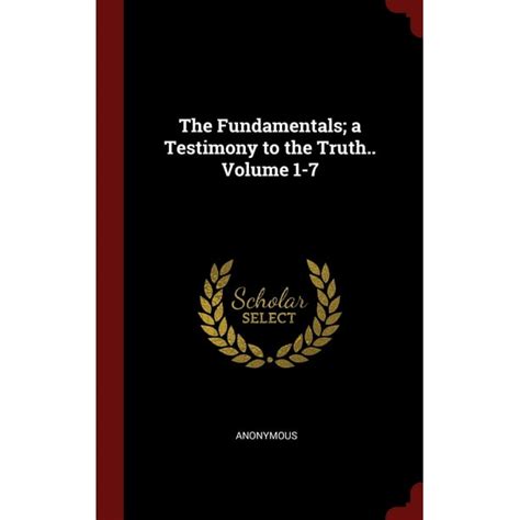 the fundamentals a testimony to the truth Doc