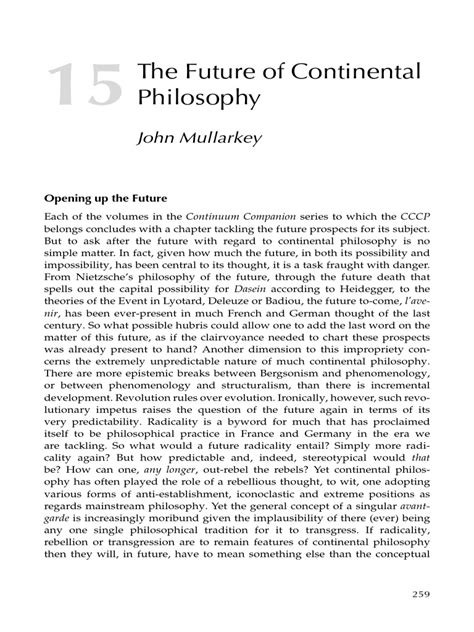 the future of continental philosophy of Reader