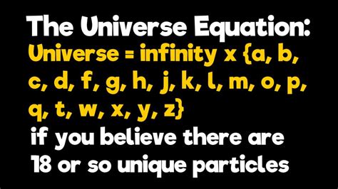 the generator equation of the universe Epub