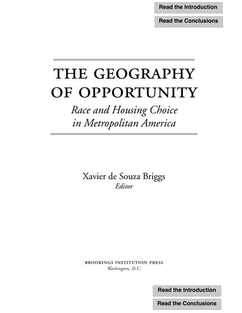 the geography of opportunity the geography of opportunity PDF