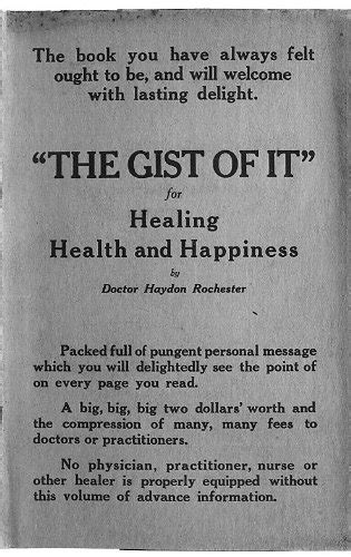the gist of it for healing health and happiness PDF