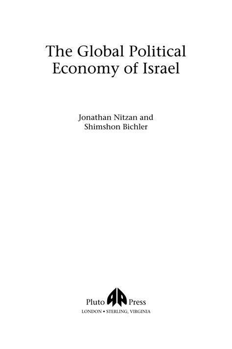the global political economy of israel PDF