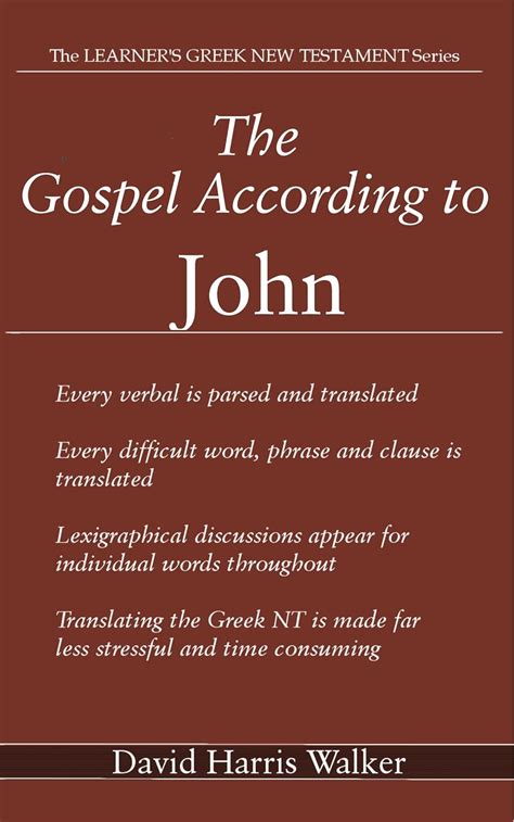 the gospel according to john the learners greek new testament book 15 PDF