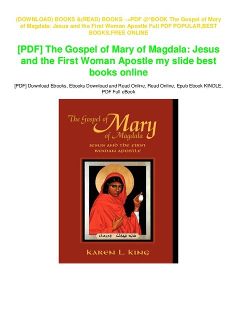the gospel of mary of magdala jesus and the first woman apostle PDF