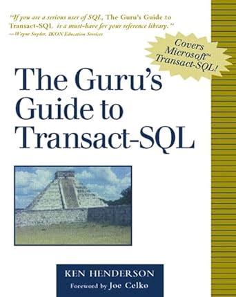 the guru s guide to transact sql the guru s guide to transact sql PDF