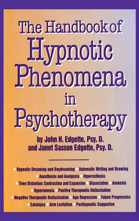 the handbook of hypnotic phenomena in psychotherapy Kindle Editon