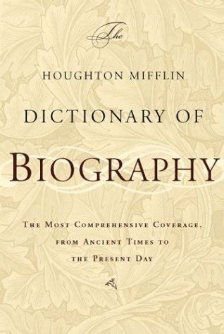 the houghton mifflin dictionary of biography Reader