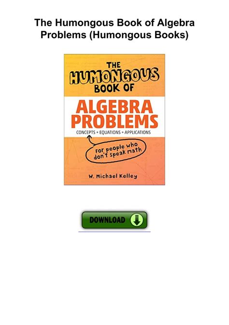 the humongous book of algebra problems Doc