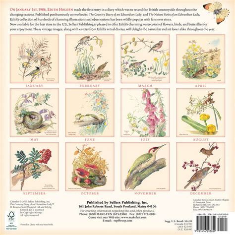 the illustrations of nature by edith holden 2014 wall calendar Reader