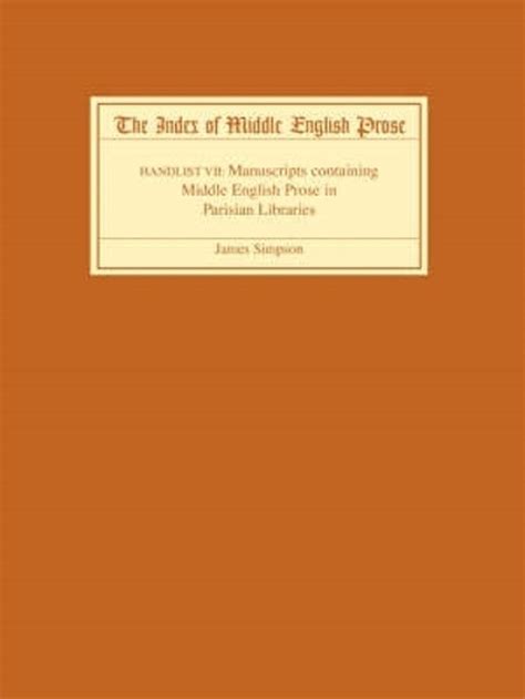 the index of middle english prose handlist vii the index of middle english prose handlist vii Reader