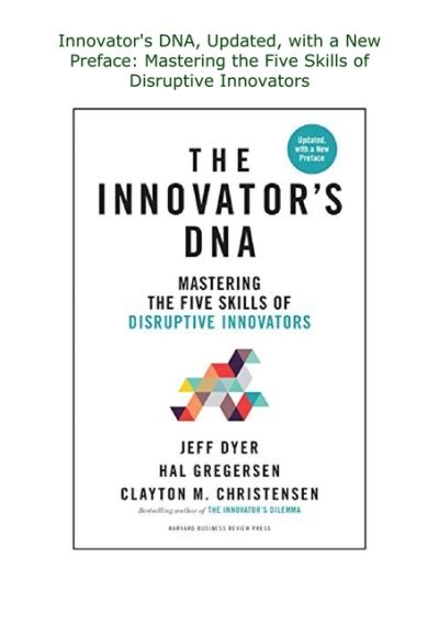 the innovator s dna mastering the five skills of disruptive innovators pdf Doc