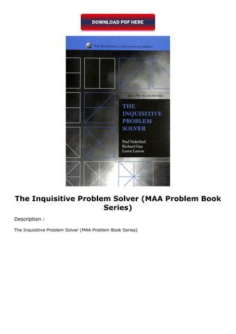 the inquisitive problem solver maa problem book series Epub