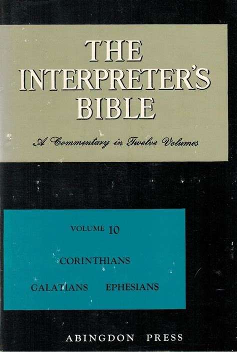 the interpreters bible vol 10 corinthians galatians ephesians Epub