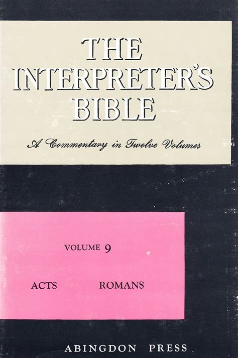 the interpreters bible vol 9 acts romans Reader