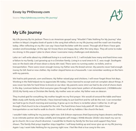 the journey of life essay Epub