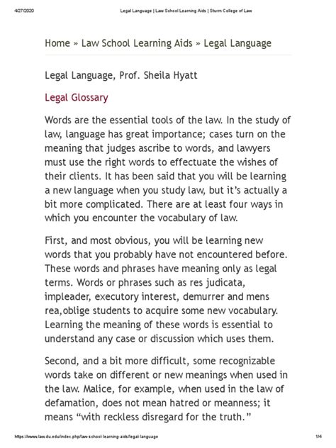 the language of law school the language of law school Reader
