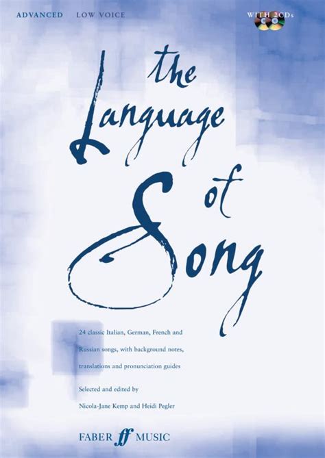 the language of song elementary low voice book and cd faber edition Reader