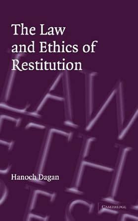 the law and ethics of restitution the law and ethics of restitution Epub