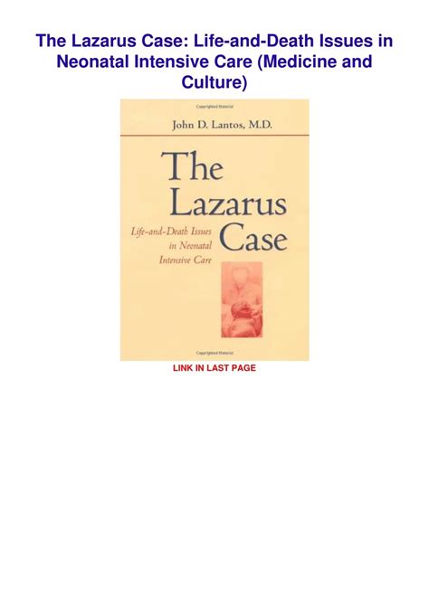the lazarus case the lazarus case Reader
