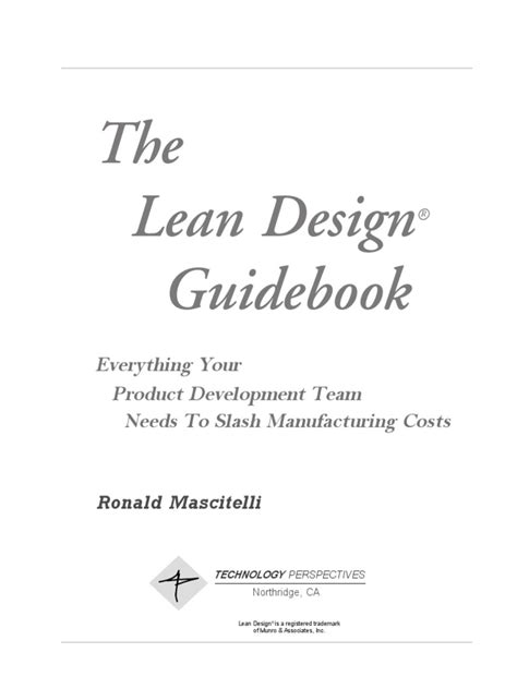 the lean design guidebook the lean design guidebook Epub