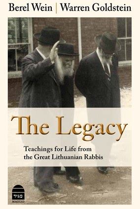 the legacy teachings for life from the great lithuanian rabbis Epub