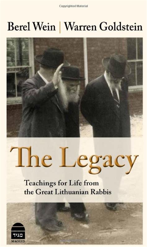 the legacy teachings for life from the great lithuanian rabbis Epub