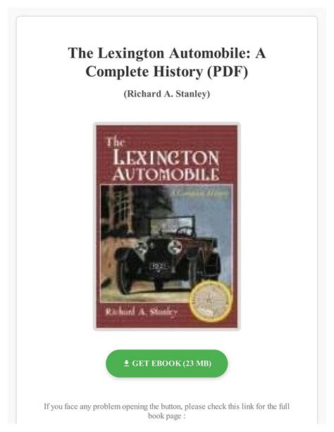 the lexington automobile a complete history Kindle Editon