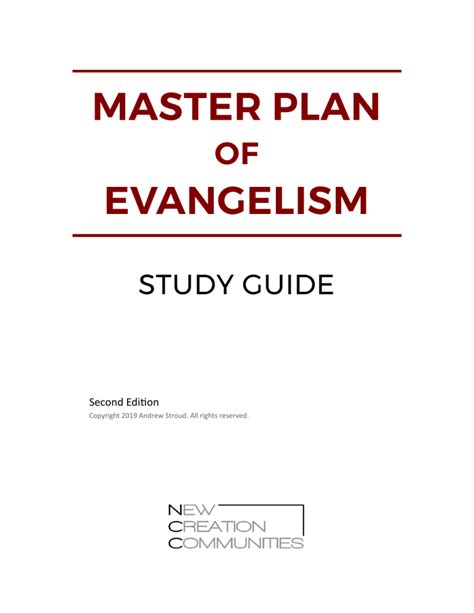 the master plan of evangelism with study guide Epub