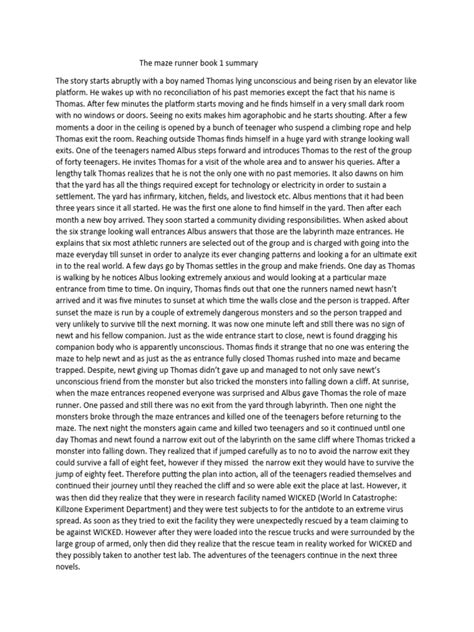 the maze runner book 1 pdf PDF