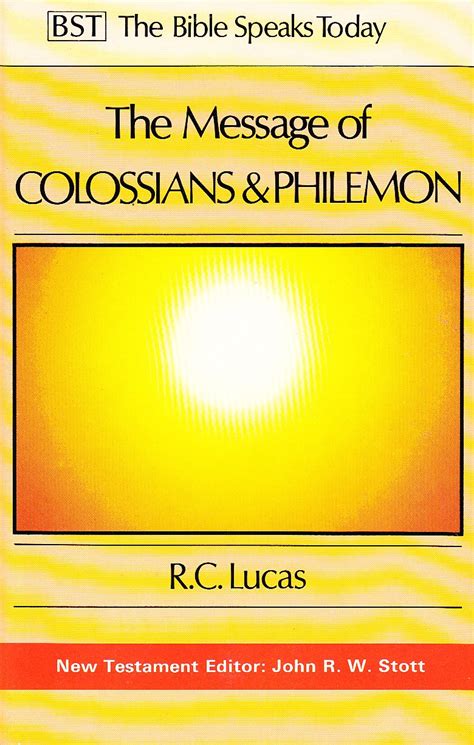 the message of colossians and philemon bible speaks today Kindle Editon