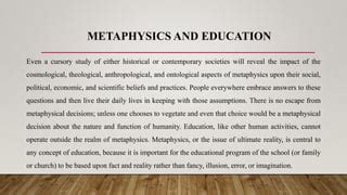 the metaphysics of education Doc