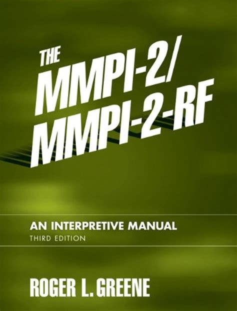 the mmpi 2 or mmpi 2 rf an interpretive manual 3rd edition Reader