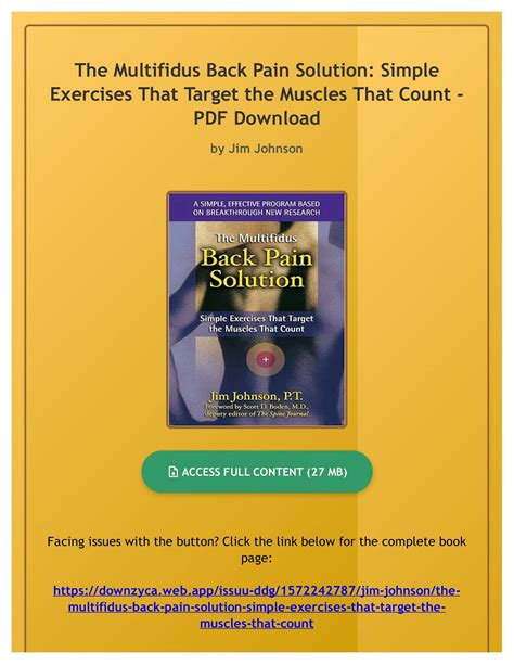 the multifidus back pain solution simple exercises that target the muscles that count PDF