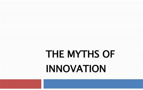 the myths of innovation the myths of innovation Reader