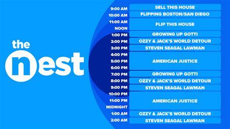 the nest schedule tv