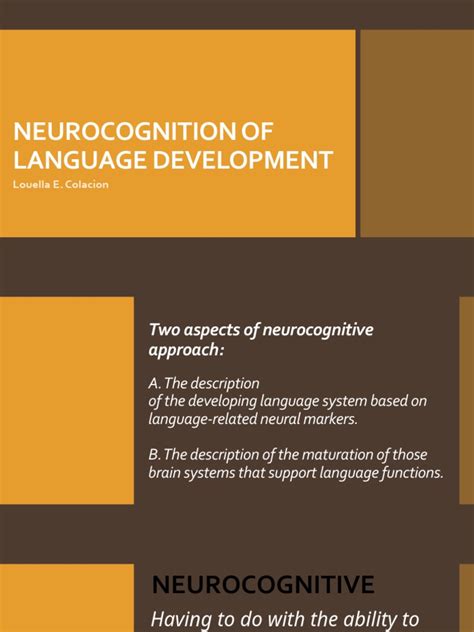 the neurocognition of language PDF