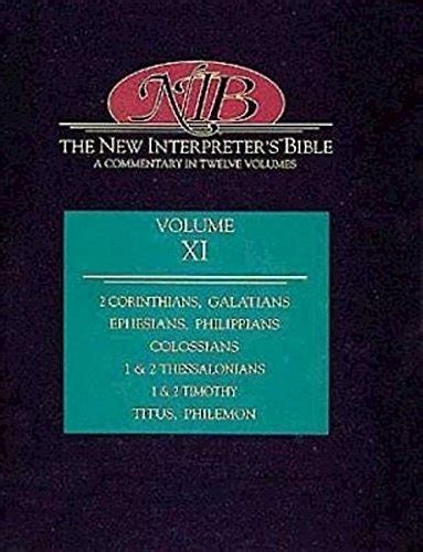 the new interpreters bible second corinthians philemon volume 11 Doc