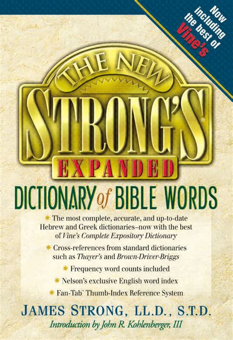 the new strongs expanded dictionary of bible words PDF