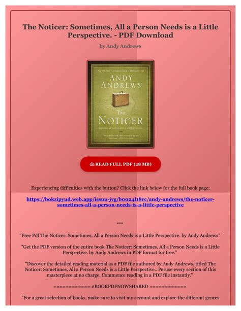 the noticer sometimes all a person needs is a little perspective PDF