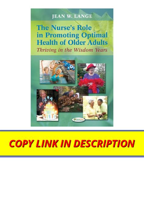 the nurses role in promoting optimal health of older adults thriving in the wisdom years Kindle Editon