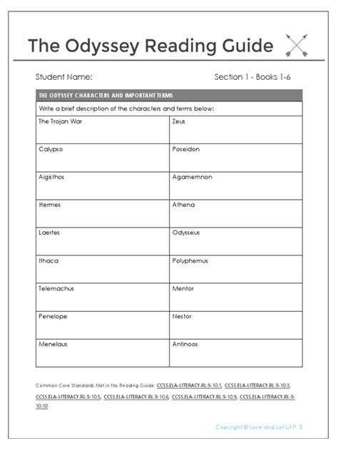 the odyssey reading guide Epub