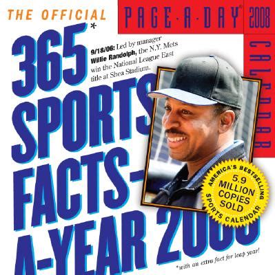 the official 365 sports facts a year calendar 2008 PDF