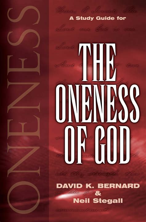 the oneness of god and a study guide for the oneness of god Doc